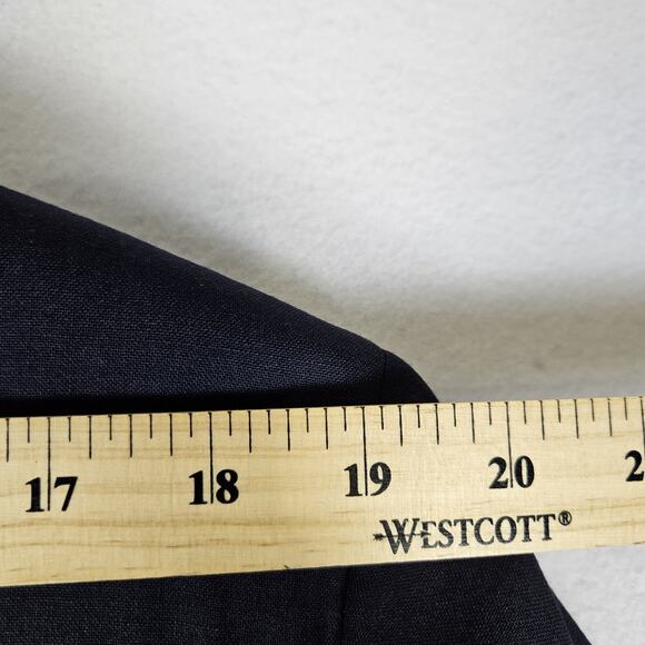 Lands' End Year Rounder Stretch Wool Blazer 44L Traditional Fit Navy Suit Jacket - Picture 14 of 16